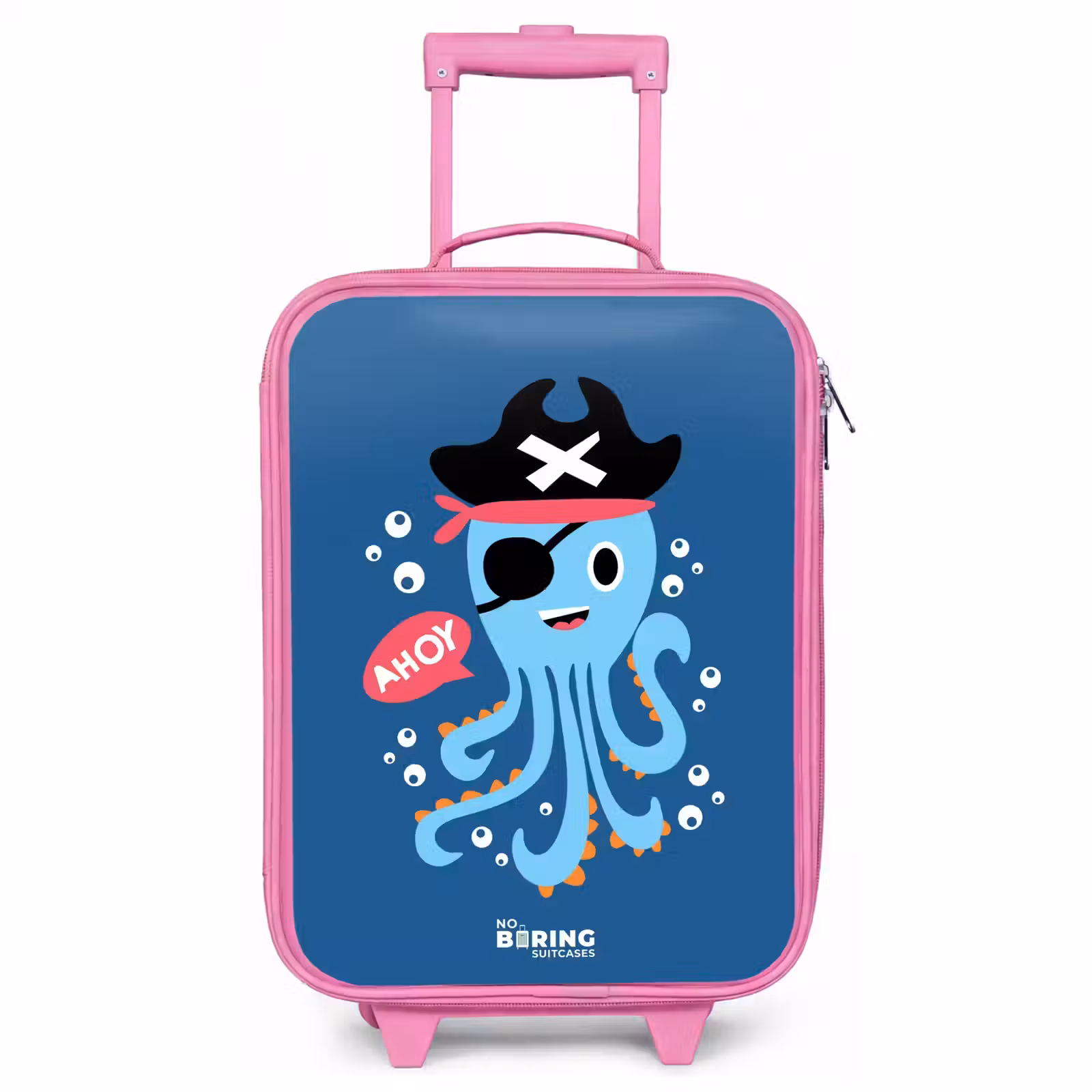 Kinderkoffer Rosa - Piratenkrake mit Hut — 1