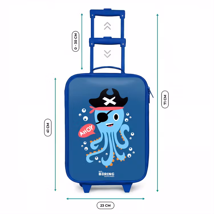 Kinderkoffer Blau - Piratenkrake mit Hut — 7
