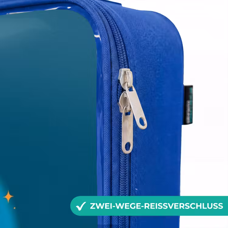 Kinderkoffer Blau - Piratenwaschbär auf einem Boot — 5