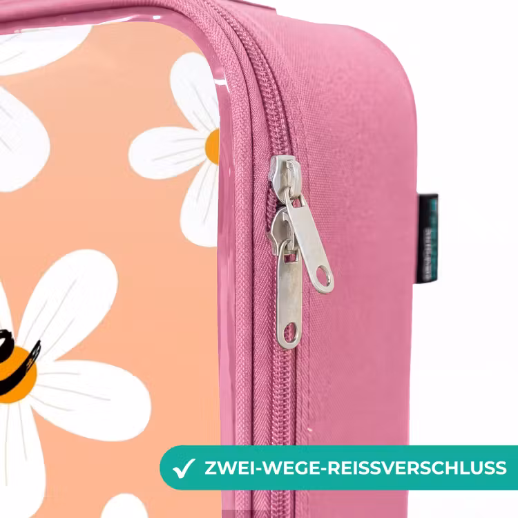 Kinderkoffer Rosa - Gänseblümchen Manie Pfirsich — 5