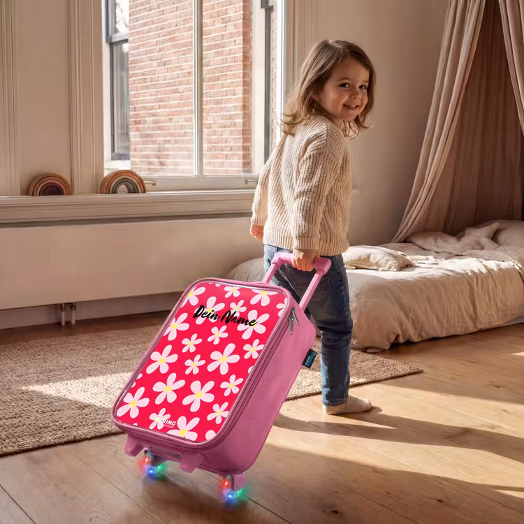 Kinderkoffer Rosa - Gänseblümchenmanie hotpink — 2