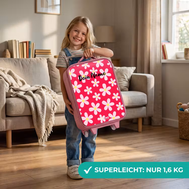 Kinderkoffer Rosa - Gänseblümchenmanie hotpink — 3