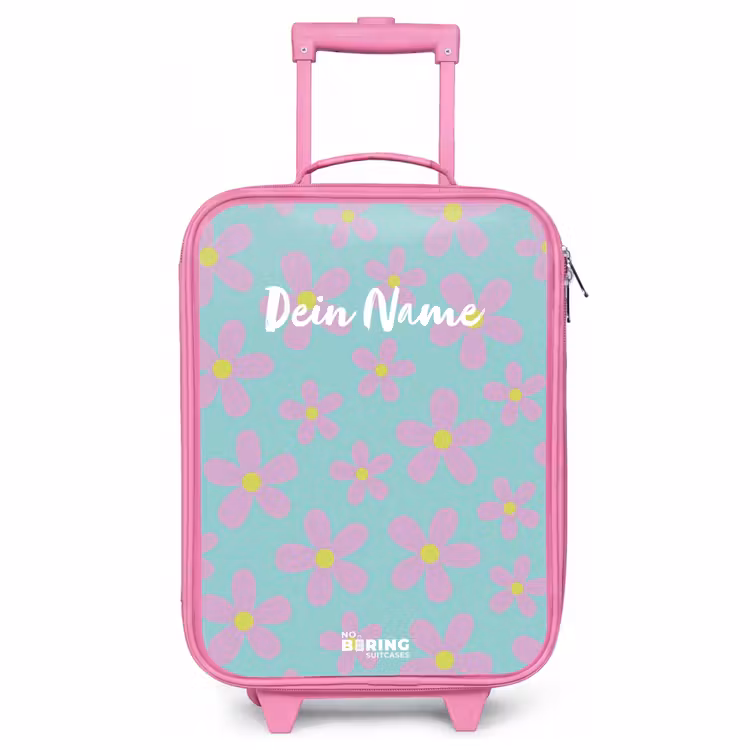 Kinderkoffer Rosa - Gänseblümchenmanie Minze — 1
