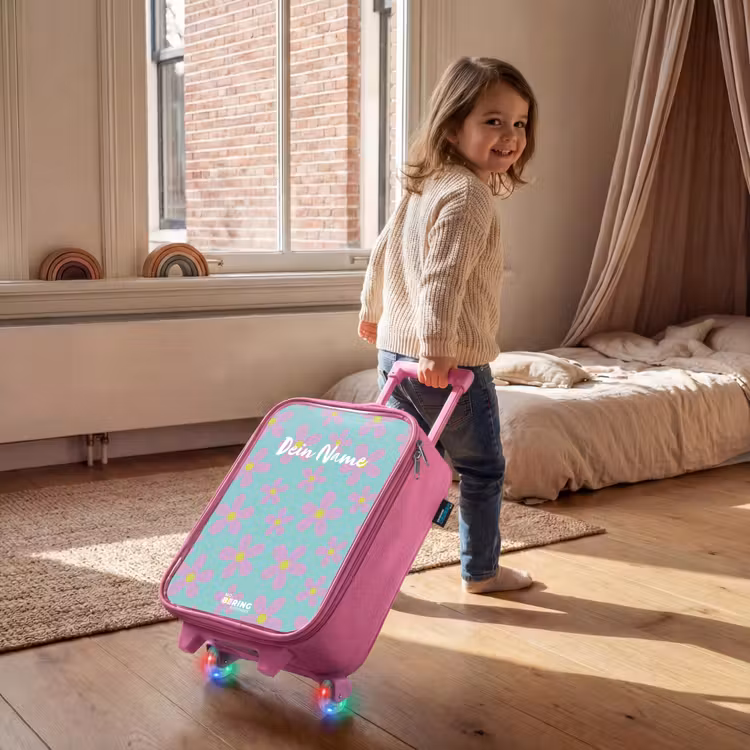 Kinderkoffer Rosa - Gänseblümchenmanie Minze — 2