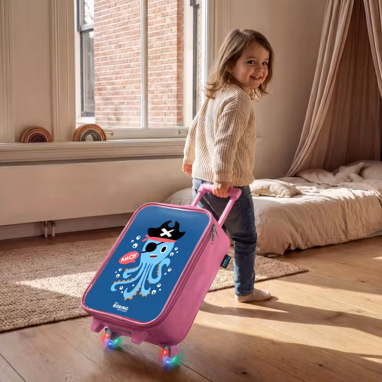 Kinderkoffer Rosa - Piratenkrake mit Hut — 2