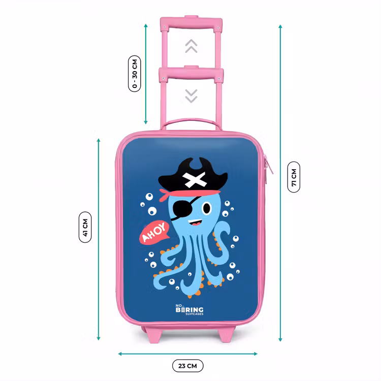 Kinderkoffer Rosa - Piratenkrake mit Hut — 7