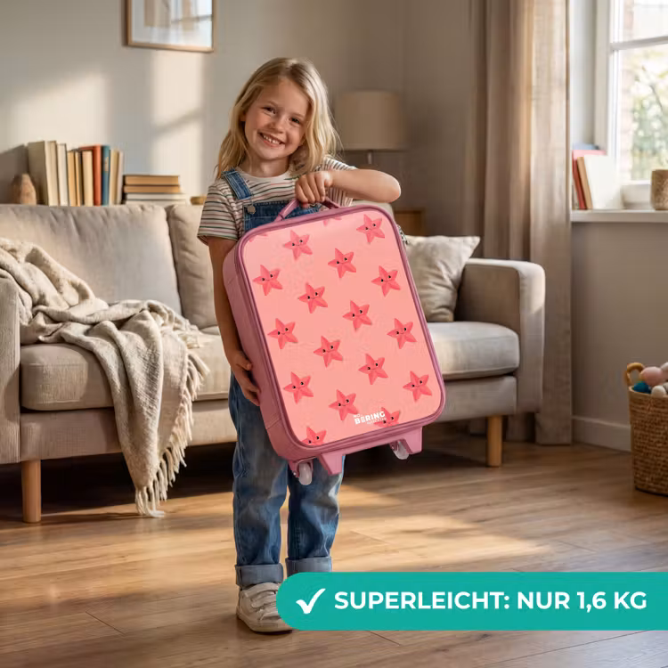 Kinderkoffer Rosa - Seestern-Sandsturm — 3