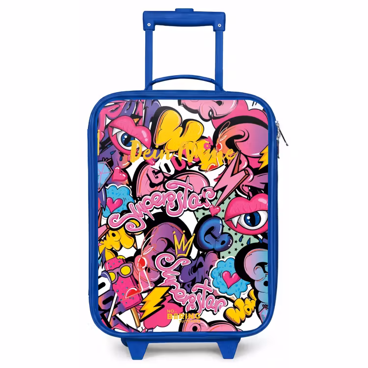Kinderkoffer Blau - Girly Graffiti — 1