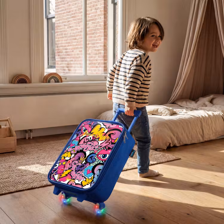 Kinderkoffer Blau - Girly Graffiti — 2