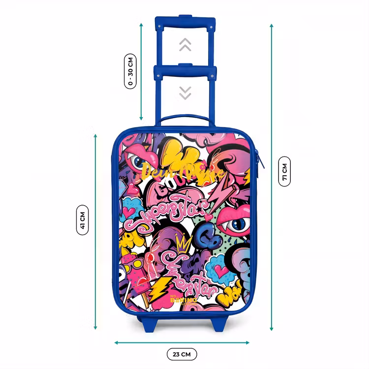 Kinderkoffer Blau - Girly Graffiti — 7