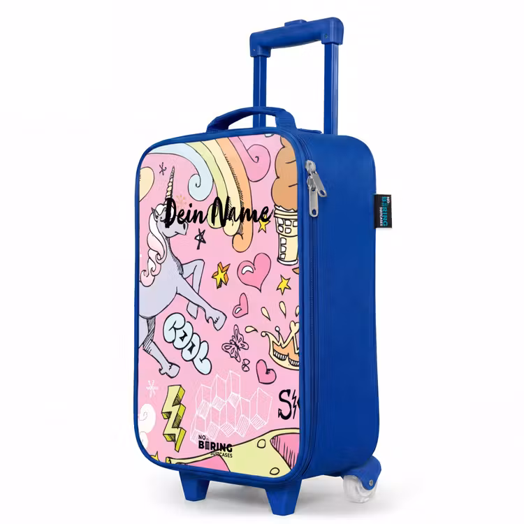 Kinderkoffer Blau - Einhorn-Kritzeleien — 8