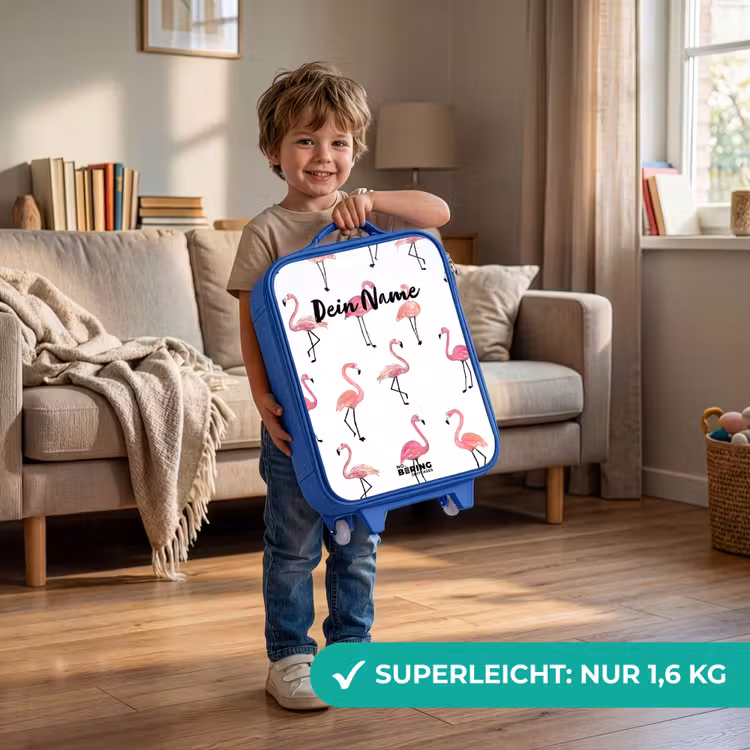 Kinderkoffer Blau - Flamingo-Party — 3