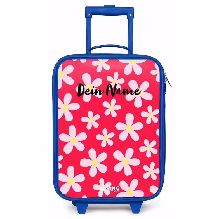 Kinderkoffer Blau - Gänseblümchenmanie hotpink — 1