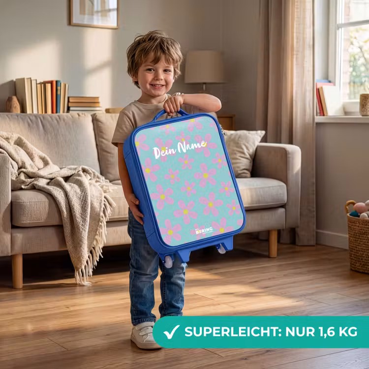 Kinderkoffer Blau - Gänseblümchenmanie Minze — 3
