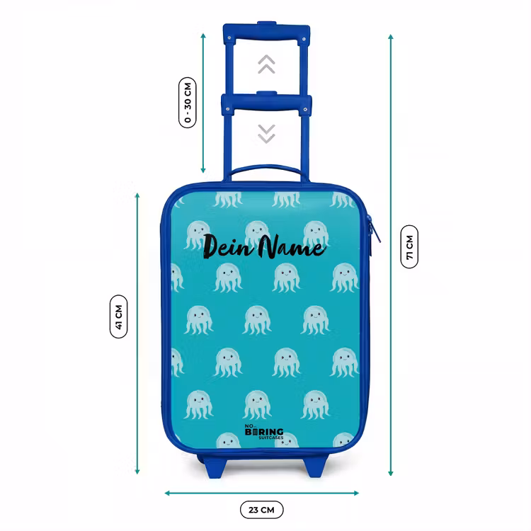 Kinderkoffer Blau - Niedliche Qualle — 7