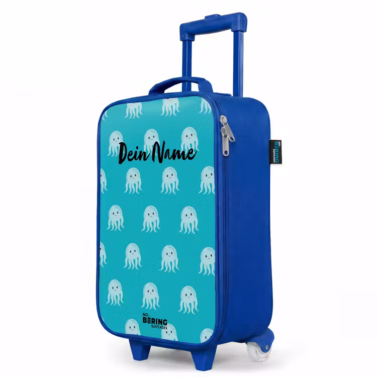 Kinderkoffer Blau - Niedliche Qualle — 8