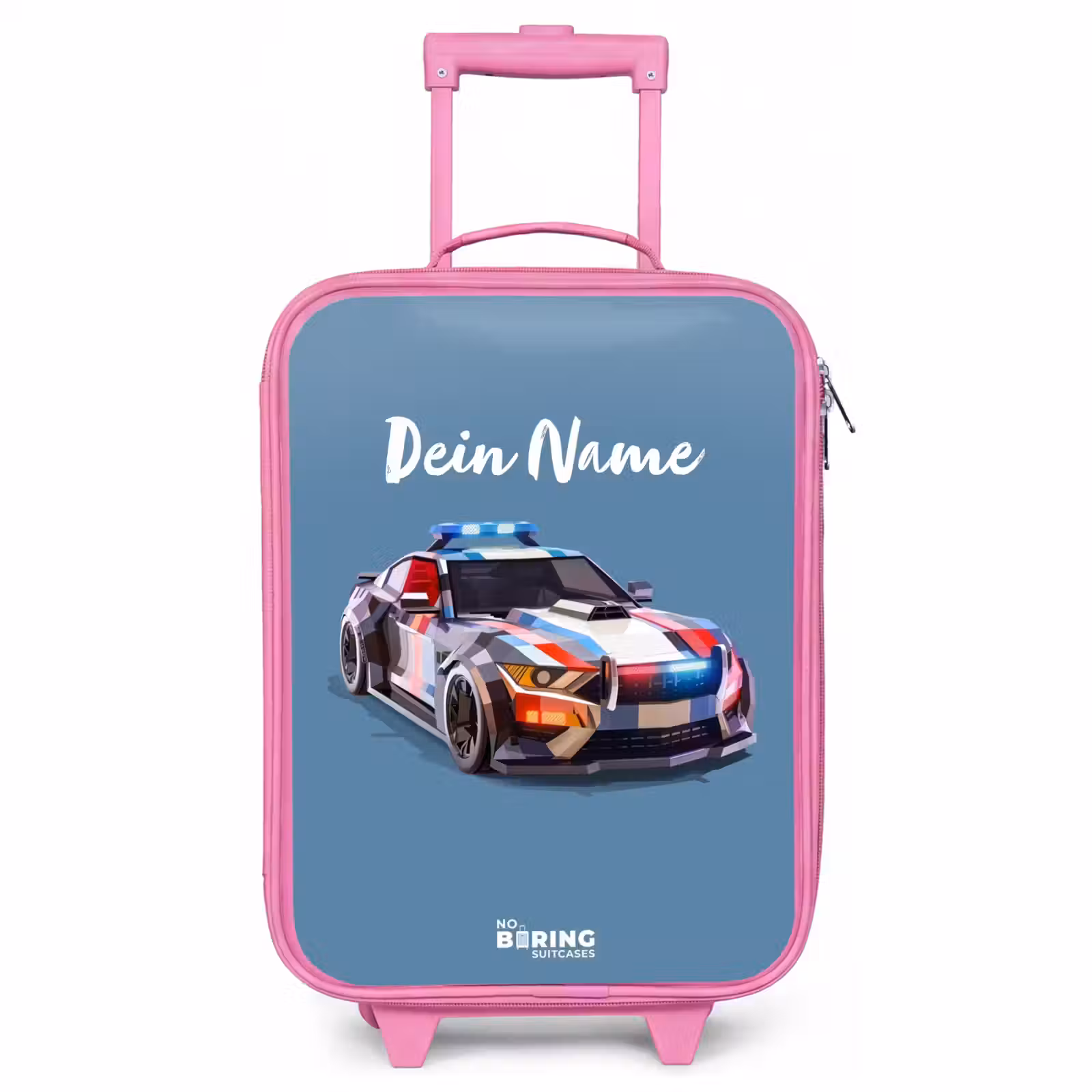 Kinderkoffer Rosa - Schillerndes Polizeiauto — 1