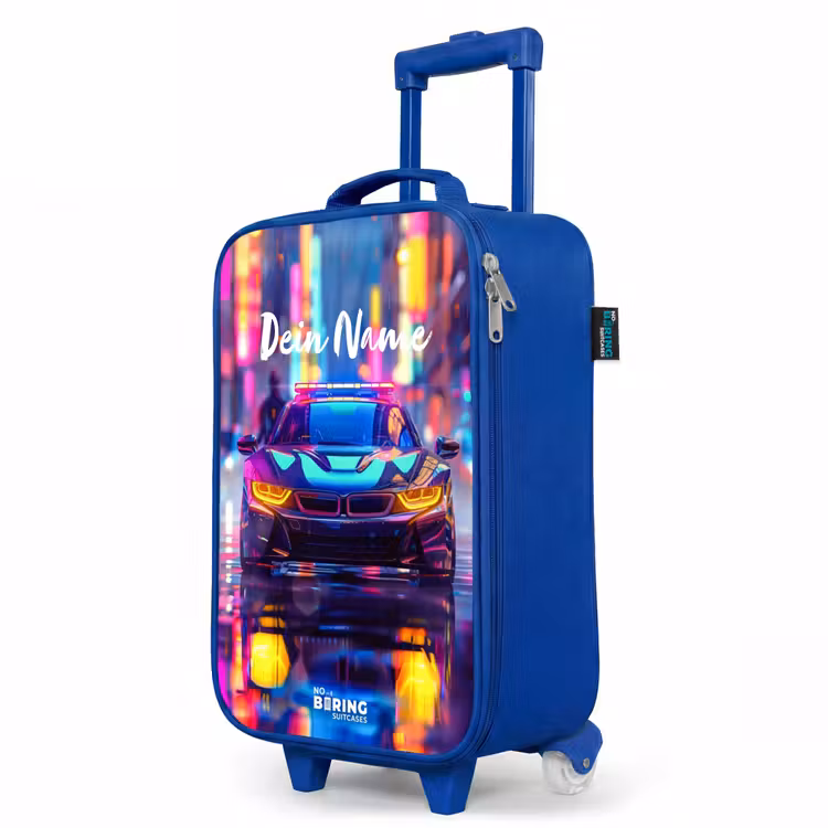 Kinderkoffer Blau - Neon-Nachtauto — 8