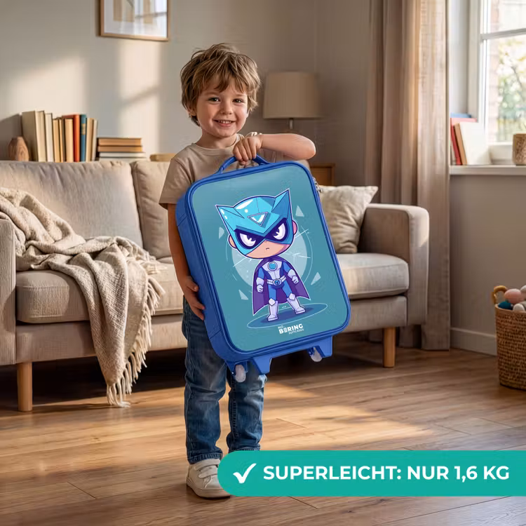 Kinderkoffer Blau - Türkisfarbener Tornado — 3