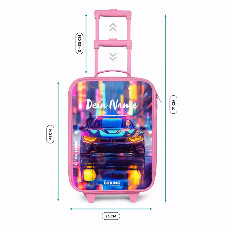 Kinderkoffer Rosa - Neon-Nachtauto — 7