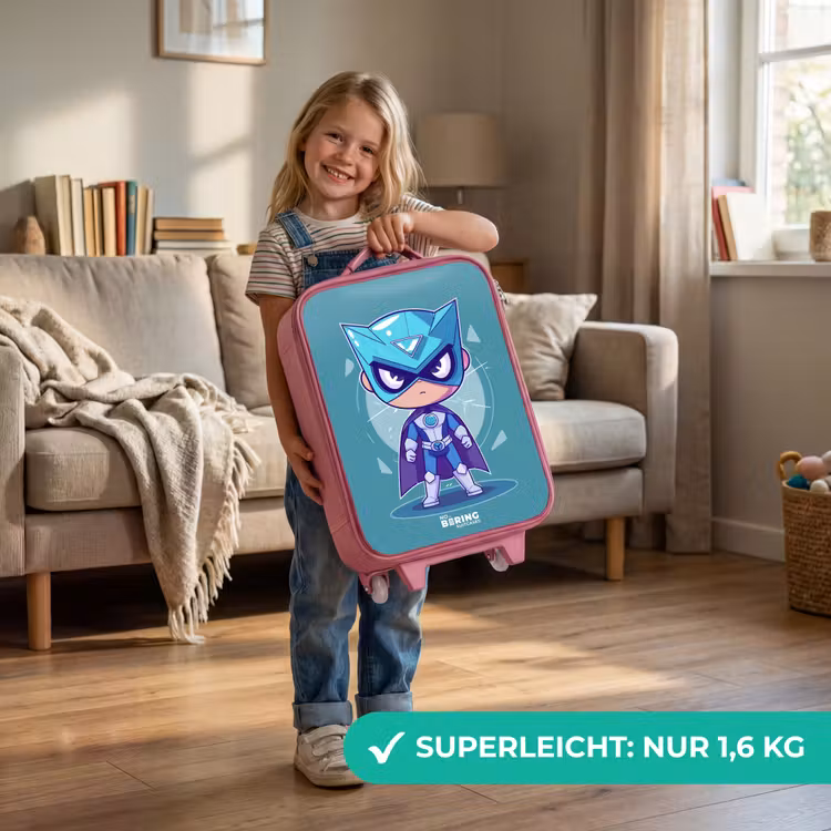 Kinderkoffer Rosa - Türkisfarbener Tornado — 3