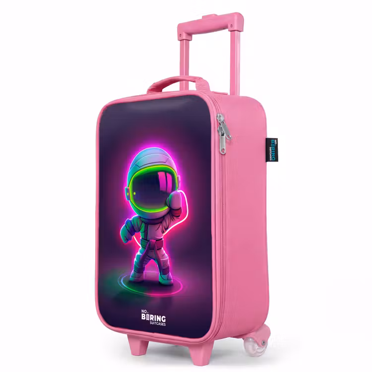 Kinderkoffer Rosa - Weltraum Karate Neon — 8