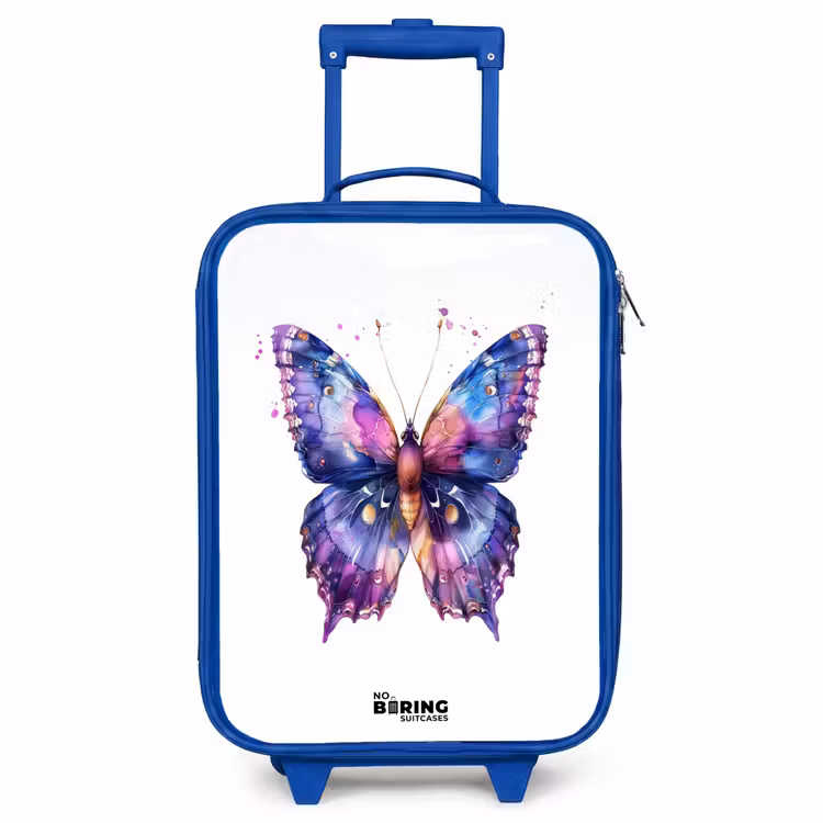 Kinderkoffer Blau - Lila Schmetterling — 1
