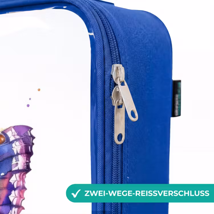 Kinderkoffer Blau - Lila Schmetterling — 5