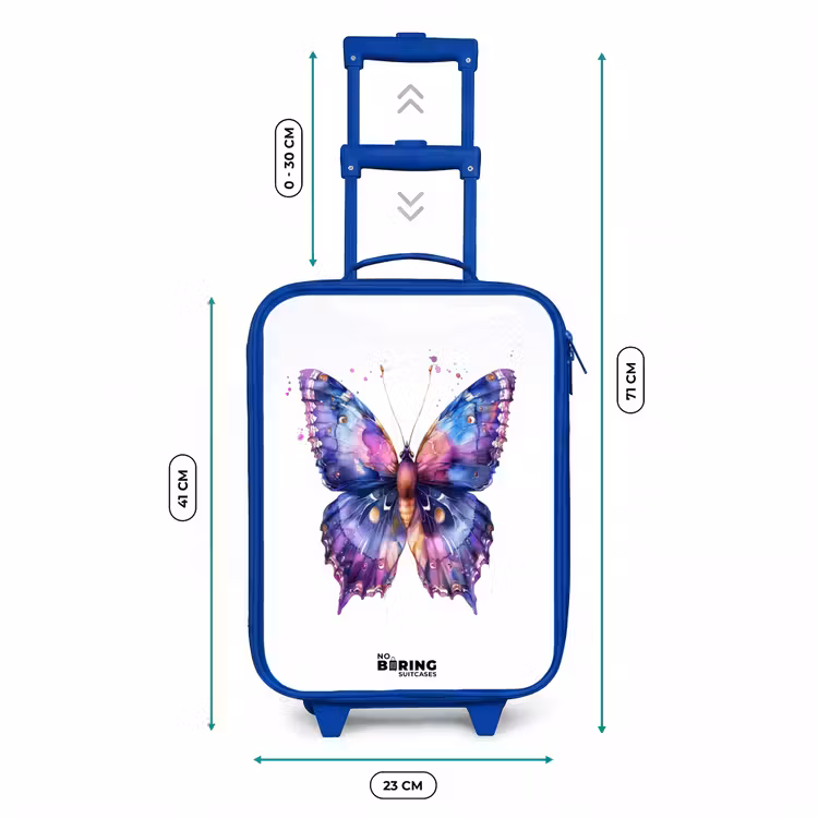 Kinderkoffer Blau - Lila Schmetterling — 7