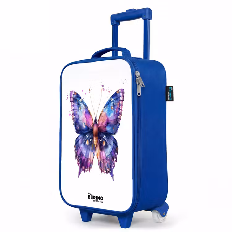 Kinderkoffer Blau - Lila Schmetterling — 8
