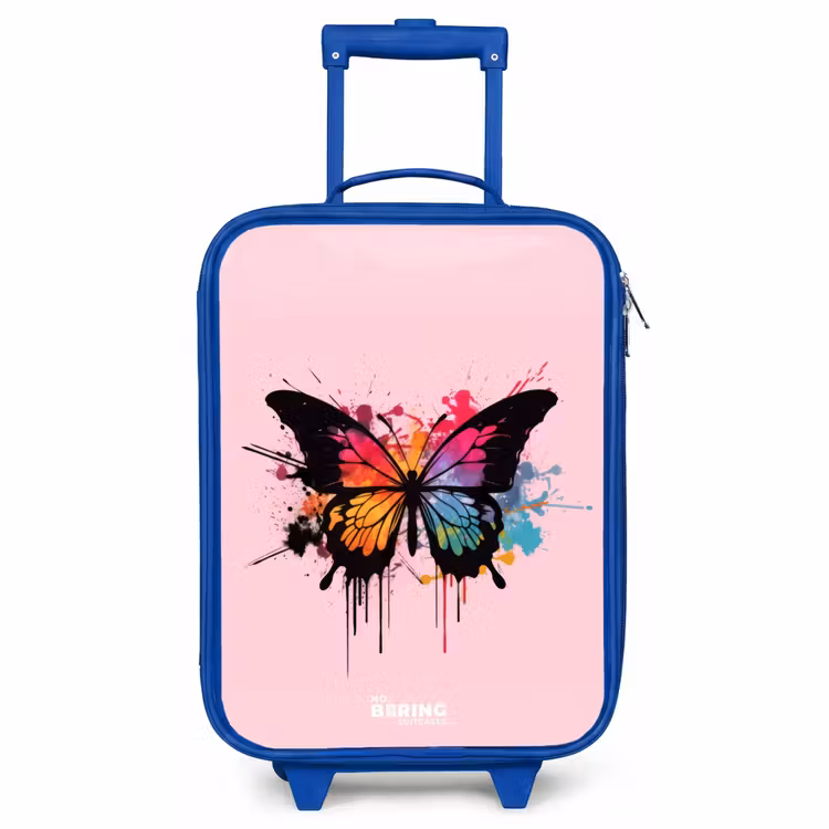 Kinderkoffer Blau - Schmetterling malen — 1