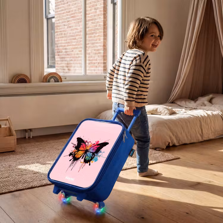 Kinderkoffer Blau - Schmetterling malen — 2