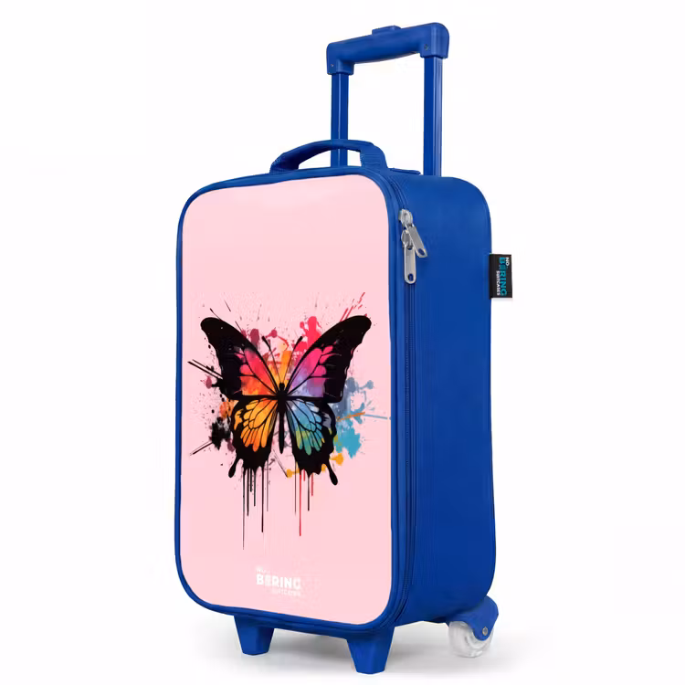 Kinderkoffer Blau - Schmetterling malen — 8