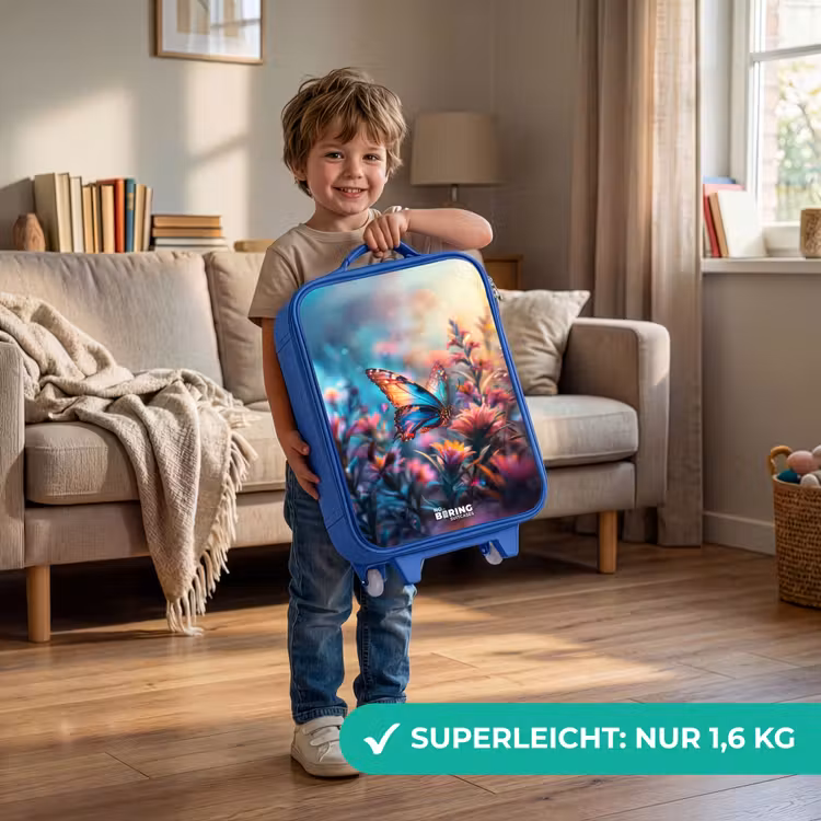Kinderkoffer Blau - Schmetterlingsblüten — 3