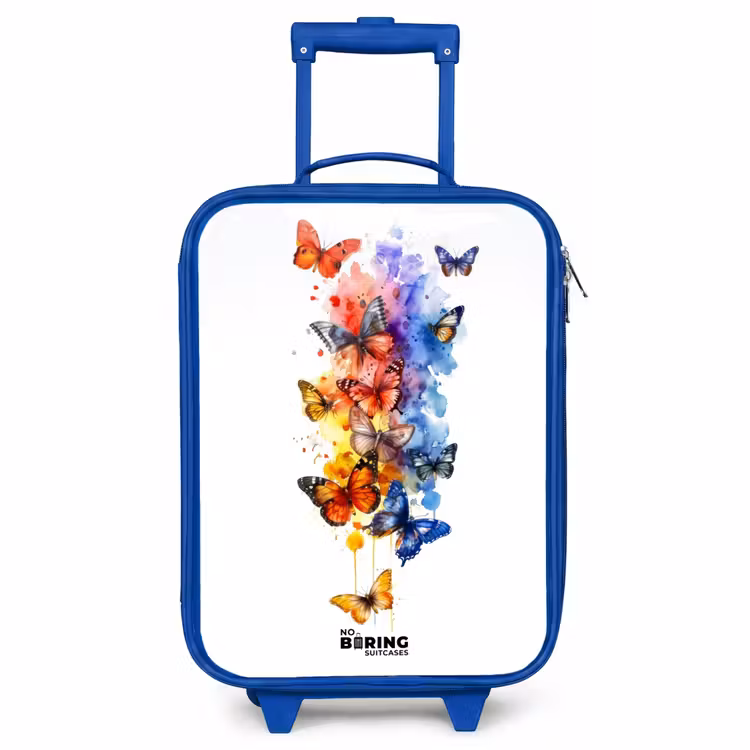 Kinderkoffer Blau - Schmetterlingsschwarm — 1