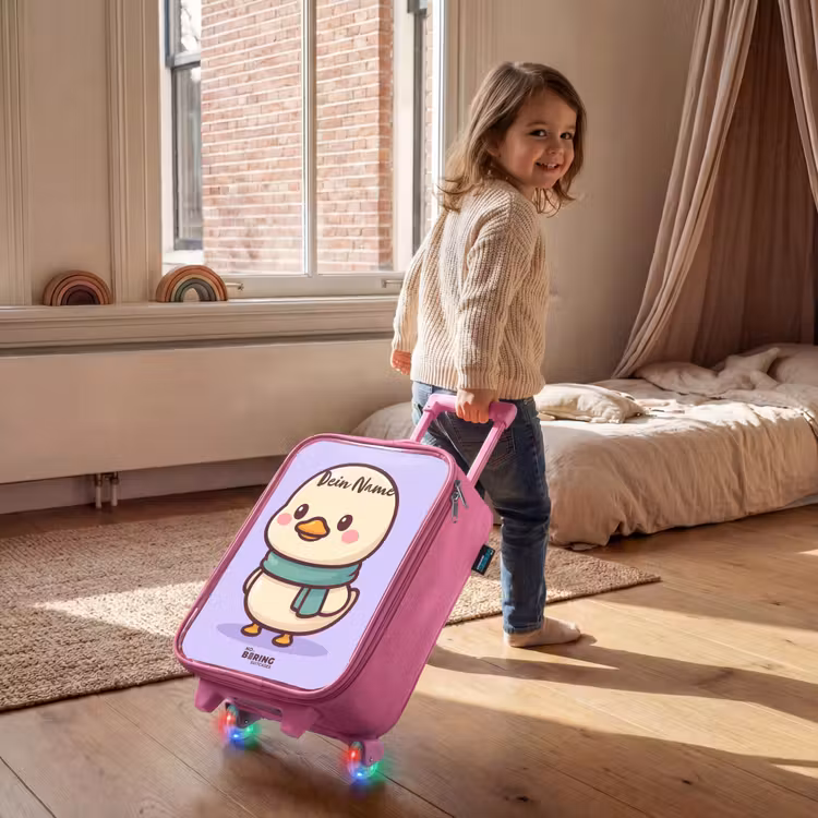 Kinderkoffer Rosa - Kawai - Ente - Halstuch — 2