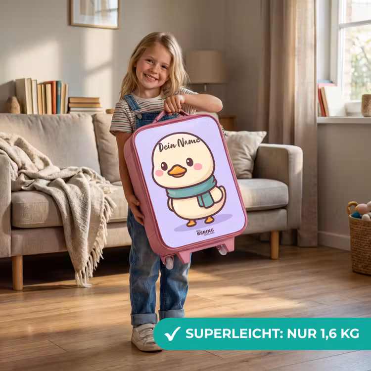 Kinderkoffer Rosa - Kawai - Ente - Halstuch — 3
