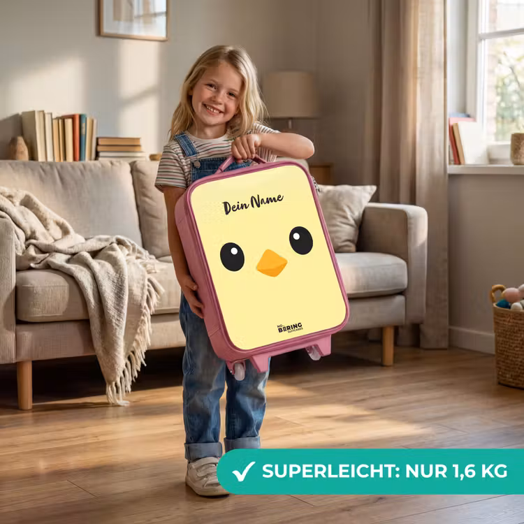 Kinderkoffer Rosa - Kawai - Küken - Gelb — 3