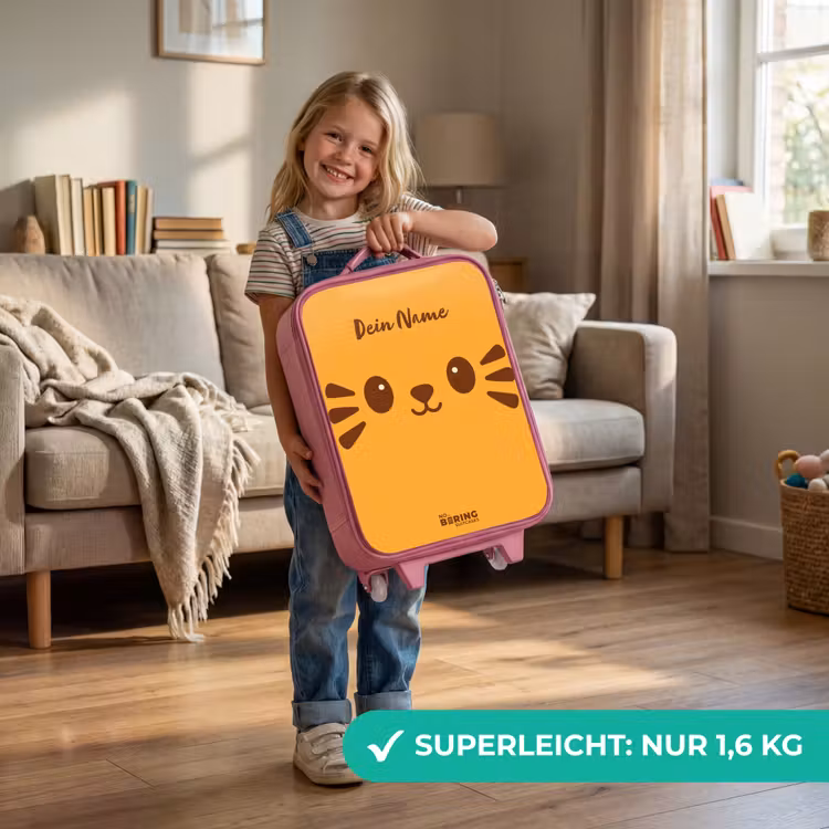 Kinderkoffer Rosa - Kawai - Tiger - Orange — 3