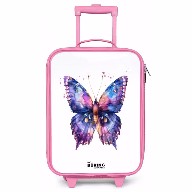 Kinderkoffer Rosa - Lila Schmetterling — 1