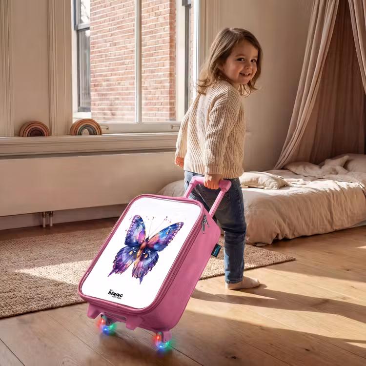 Kinderkoffer Rosa - Lila Schmetterling — 2