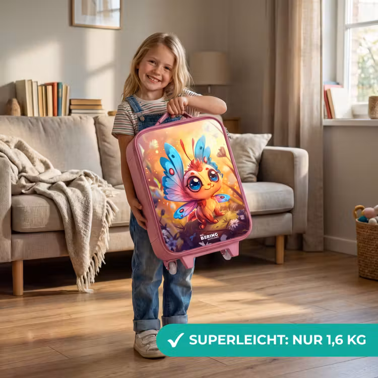 Kinderkoffer Rosa - Valerio schmetterlingsartig — 3