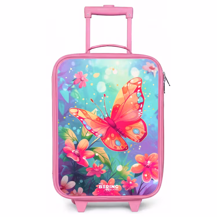 Kinderkoffer Rosa - Wunderschöner Schmetterling — 1