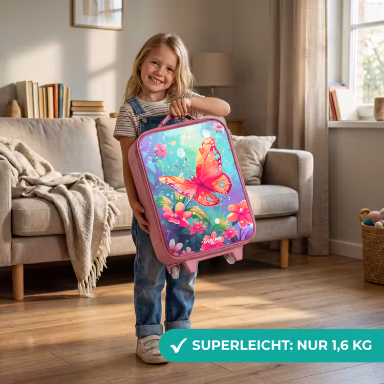Kinderkoffer Rosa - Wunderschöner Schmetterling — 3