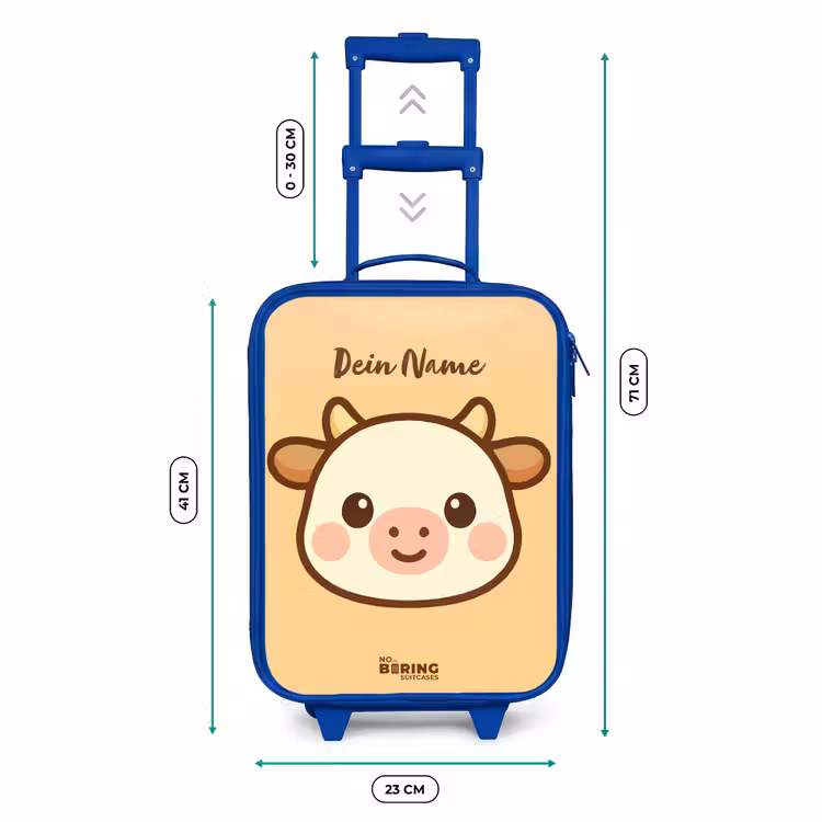 Kinderkoffer Blau - Kawai - Kuh - Braun — 7