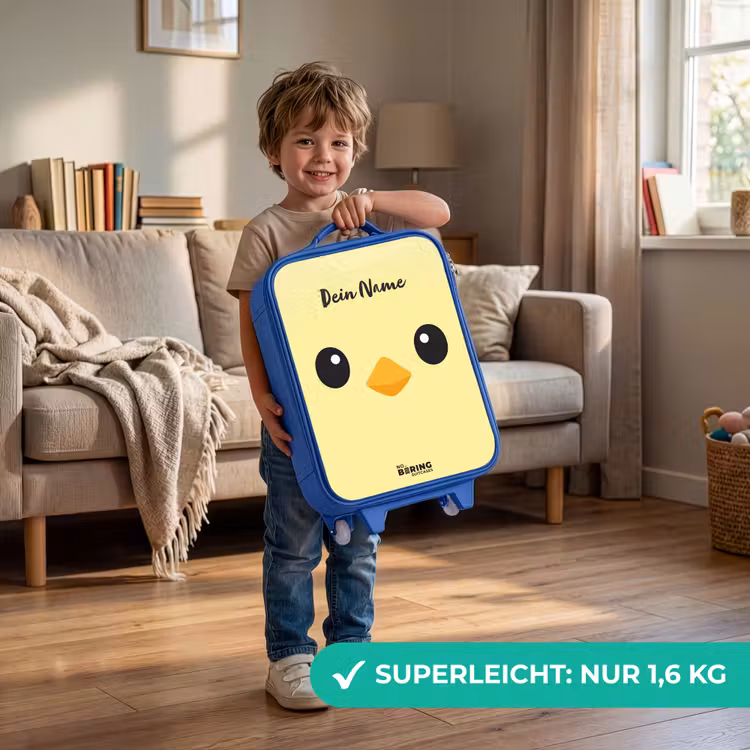 Kinderkoffer Blau - Kawai - Küken - Gelb — 3
