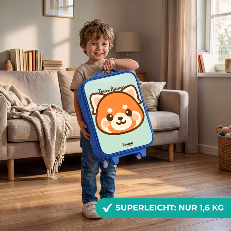 Kinderkoffer Blau - Kawai - Roter Panda - Grün — 3