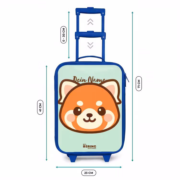 Kinderkoffer Blau - Kawai - Roter Panda - Grün — 7