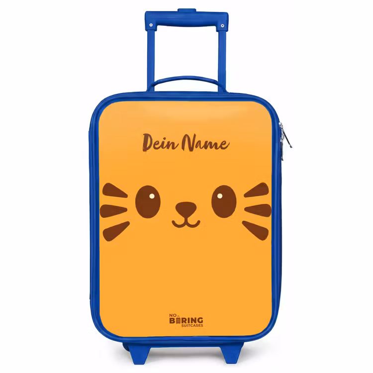 Kinderkoffer Blau - Kawai - Tiger - Orange — 1