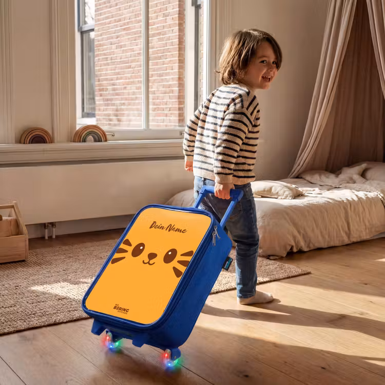 Kinderkoffer Blau - Kawai - Tiger - Orange — 2